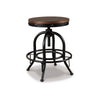 Zane Counter Stool Set of 2 | 24" | Adjustable Swivel | Black Base