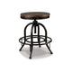 Zane Counter Stool Set of 2 | 24" | Adjustable Swivel | Black Base