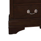 Nim 24 Inch 2 Drawer Nightstand Classic Bail Handles Cappuccino Brown By Casagear Home BM296646