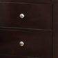 Con 26 Inch Modern 2 Drawer Nightstand Silver Knobs Cappuccino Brown By Casagear Home BM296652