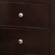 Con 26 Inch Modern 2 Drawer Nightstand Silver Knobs Cappuccino Brown By Casagear Home BM296652