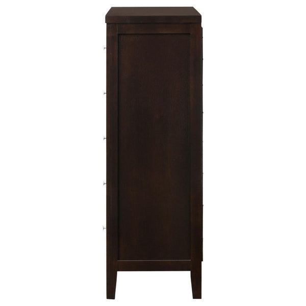 Danya 58 Inch Tall Dresser Chest, 4 Drawers, Cabinet, Weathered Pecan Brown By Casagear Home main image 1