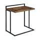 Dey C Table | 27" | Brown Top | Matte Black Metal Base