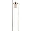 65 Inch Silver Floor Lamp 3 Horizontal Swivel Lights Frosted Glass Shade By Casagear Home BM296666