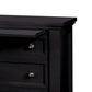 Lila 30 Inch Nightstand with Slide Out Tray Felt Lined Top Drawer Black By Casagear Home BM296706