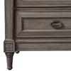 Ani 31 Inch 3 Drawer Nightstand 2 USB Ports Sand Blasted French Gray Wood By Casagear Home BM296731