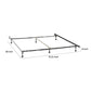 Akz Multisize Bed Frame for Q K CK Six Metal Legs Rolling Caster Wheels By Casagear Home BM296773