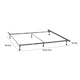 Akz Multisize Bed Frame for Q K CK Six Metal Legs Rolling Caster Wheels By Casagear Home BM296773