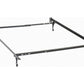 Nit Multisize Metal Bed Frame Twin or Full Size Caster Wheels Black By Casagear Home BM296774