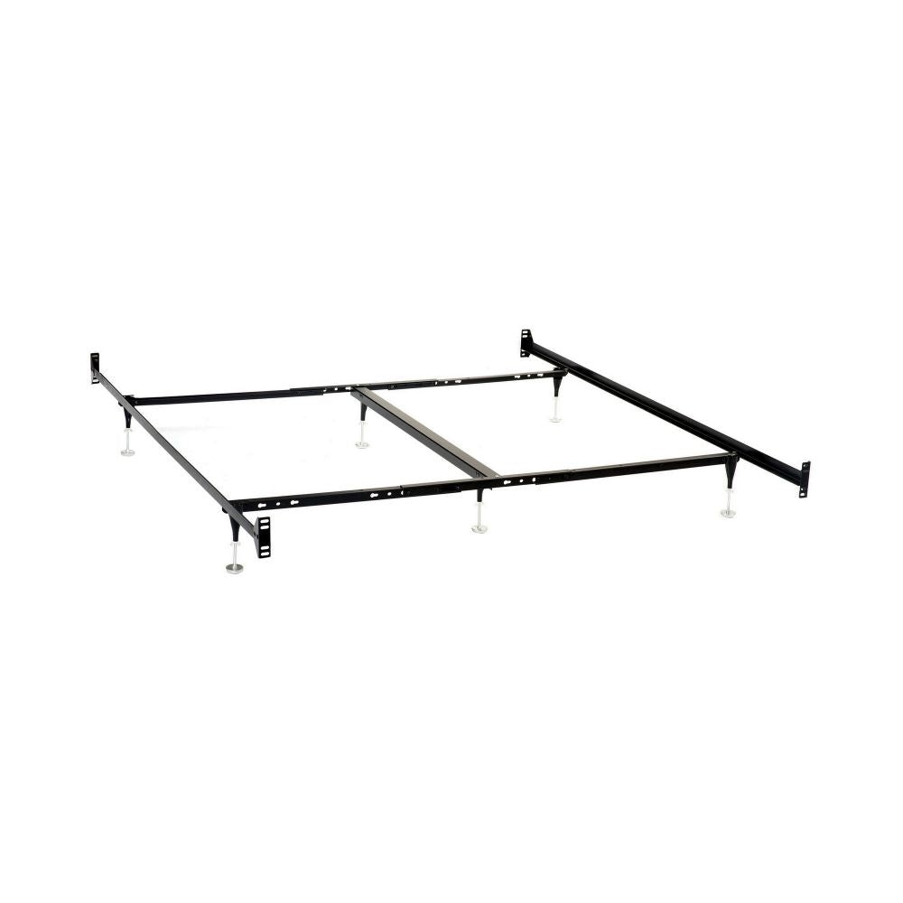 Bed Frame | Queen/King | 6 Legs | Adjustable Glides | Matte Black