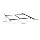Bed Frame Queen or King 6 Metal Legs with Adjustable Glides Matte Black By Casagear Home BM296775
