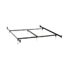 Bed Frame, Queen or King, 6 Metal Legs with Adjustable Glides, Matte Black By Casagear Home