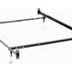Nit Multisize Bed Frame Twin or Full 4 Legs with Glides Black Metal By Casagear Home BM296777