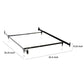 Nit Multisize Bed Frame Twin or Full 4 Legs with Glides Black Metal By Casagear Home BM296777