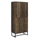 Akk 71 Inch 2 Door Tall Wardrobe Cabinet Sled Legs Chevron Wood Brown By Casagear Home BM296783