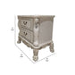 Aurora 32 Inch Classic Wood Nightstand 2 Drawers Subtle Carvings White By Casagear Home BM296829
