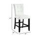 Nok 25 Inch Counter Chair Set of 2 Button Tufted Back White Black By Casagear Home BM296875