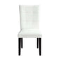 Nok Wood Dining Chairs Set of 2 Button Tufted Back White Black By Casagear Home BM296877
