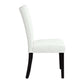 Nok Wood Dining Chairs Set of 2 Button Tufted Back White Black By Casagear Home BM296877
