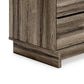 48 Inch Modern 5 Drawer Tall Dresser Chest Rustic Weathered Brown Frame By Casagear Home BM296897