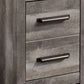 72 Inch Side Pier 2 Glass Shelves 2 Bottom Drawers Rustic Gray Finish By Casagear Home BM296913