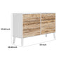 Asher 59 Inch Contemporary Dresser 6 Drawers White and Natural Brown By Casagear Home BM296944