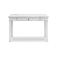 48 Inch Home Office Desk Weathered White Wood Single Drawer 2 USB Ports By Casagear Home BM296949