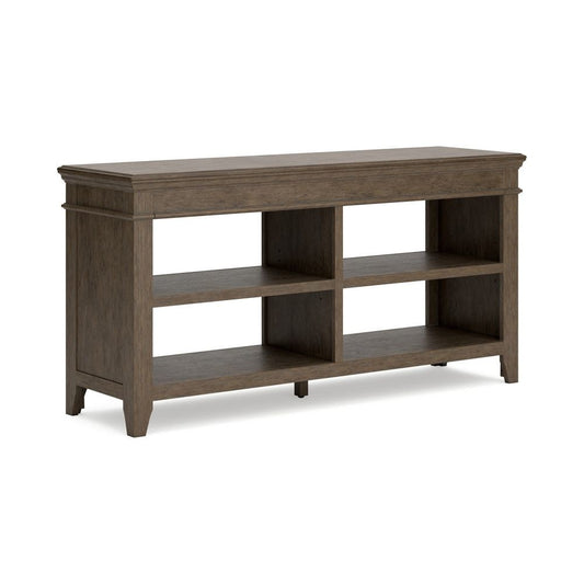 Vells 60 Inch Credenza Table, 2 Adjustable Shelves, Brushed Grayish Brown By Casagear Home