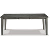 Elin 60-78 Inch Extendable Modern Dining Table Sturdy Distressed Gray Wood By Casagear Home BM296990