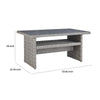 Dune 59 Inch Outdoor Table Smooth Gray Resin Wicker Open Bottom Shelf By Casagear Home BM297004