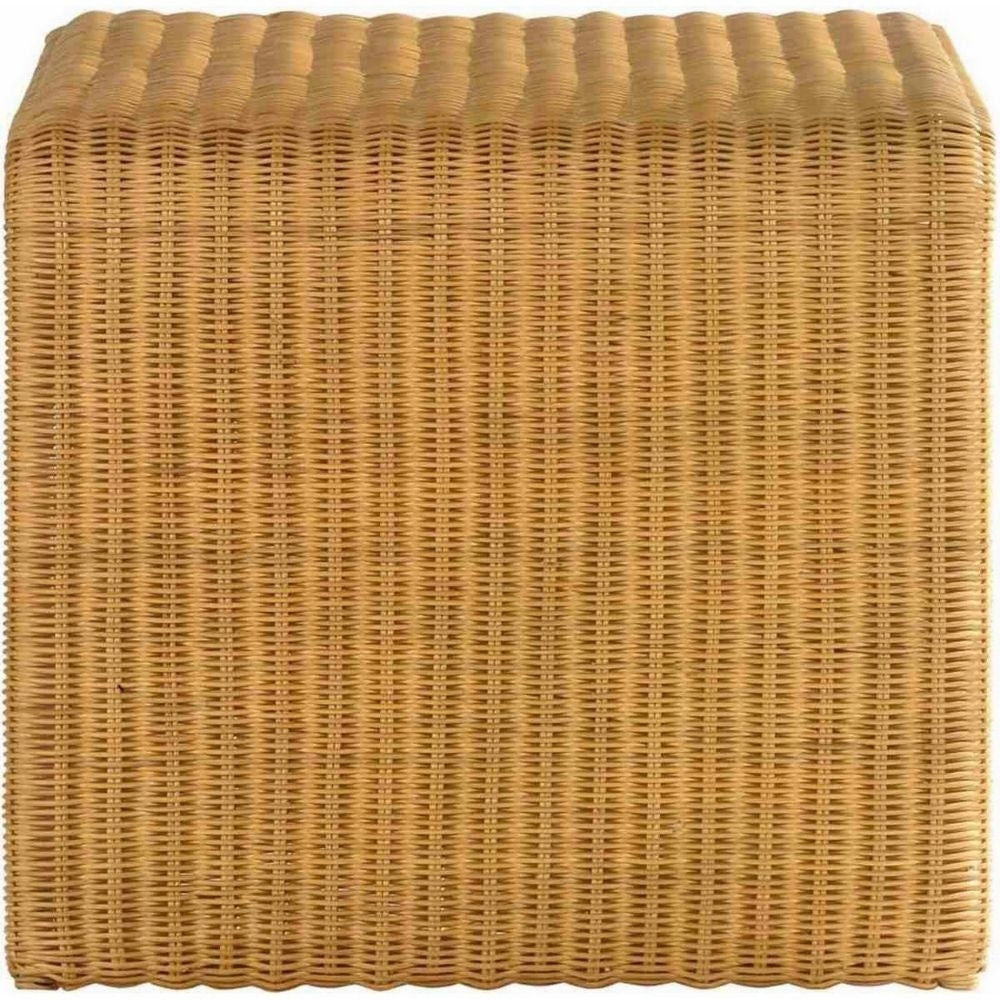 Kelp 22 Inch Square End Side Table Natural Rattan Woven Light Brown By Casagear Home BM297116