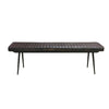 Mia Bench | 54" | Hand Dyed Leather | Vertical Tufting | Espresso