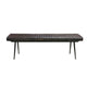 Mia Bench | 54" | Hand Dyed Leather | Vertical Tufting | Espresso