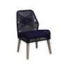 Pixi Side Chair Set of 2 | 23" | Woven Rope Back | Black Frame