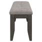 Lyla 47 Inch Dining Bench Sleek Cushioned Seat Rustic Gray Wood Frame By Casagear Home BM297172