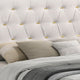 Lif Platform California King Size Bed Tufted Headboard Gold White Velvet By Casagear Home BM297260