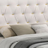 Lif Platform California King Size Bed Tufted Headboard Gold White Velvet By Casagear Home BM297260