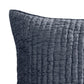 Bili 26 Inch Square Hand Stitched Euro Pillow Sham Rayon Velvet Fog Blue By Casagear Home BM297337
