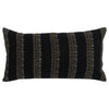 Accent Pillow | 14 x 26 | Gold Print | Black Linen