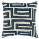 Accent Pillow | 22" | Appliqué Stitch | Blue & Ivory