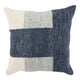 Accent Pillow | 22" | Color Block | Blue Gray & White
