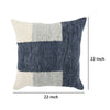 22 Inch Square Accent Throw Pillow Color Block Pattern Blue Gray White By Casagear Home BM297353