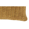 Rosie 14 x 26 Lumbar Accent Throw Pillow Hand Knitted Designs Brown Linen By Casagear Home BM297366