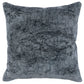 Piper 22 Inch Square Accent Throw Pillow, Handcrafted Blue Jacquard Fabric By Casagear Home