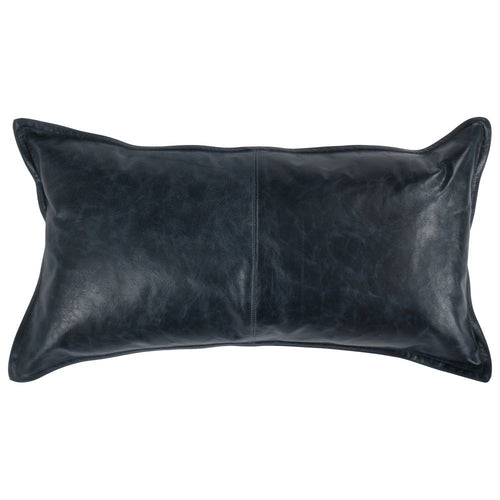 Norm Lumbar Pillow | 14 x 26 | 4-Piece Design | Soft Blue Leather