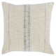 Tia Accent Pillow | 22" | Woven Stripe | Beige Linen