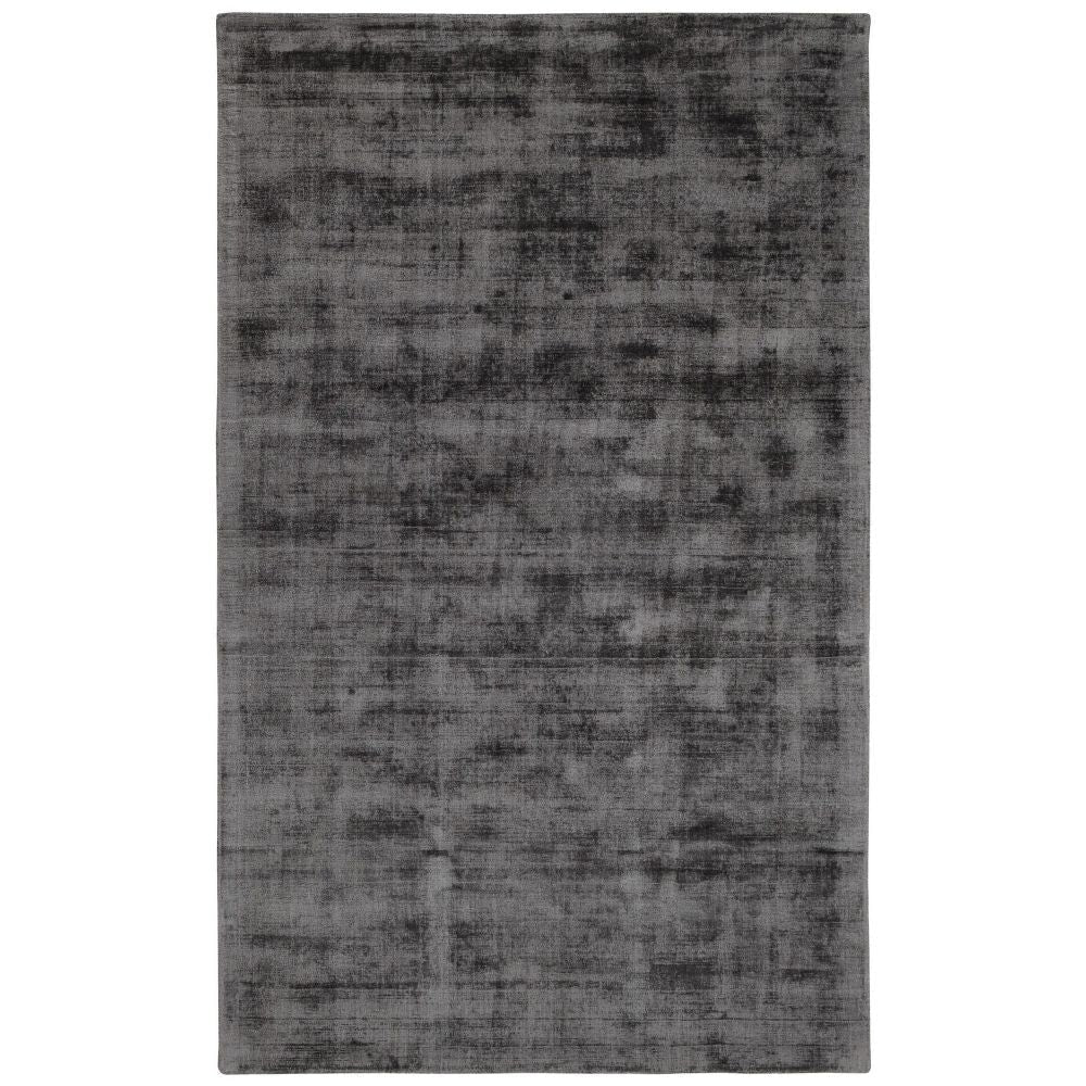 Arlo 2 x 3 Area Rug, Charcoal Gray Viscose, Handcrafted, Non Reversible  By Casagear Home