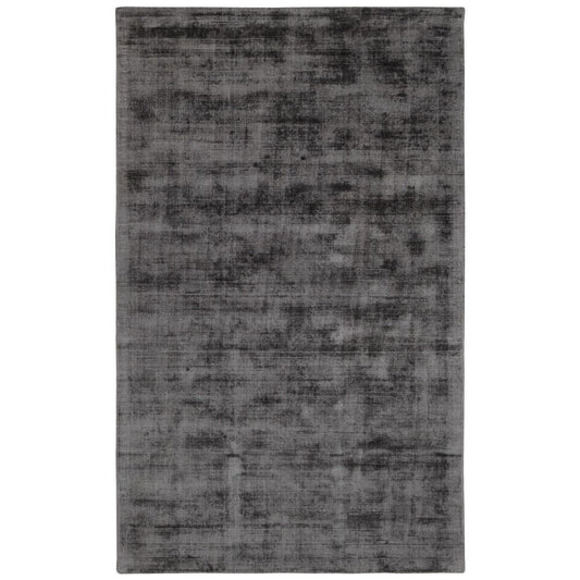 Arlo 2 x 3 Area Rug, Charcoal Gray Viscose, Handcrafted, Non Reversible  By Casagear Home