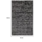 Arlo 5 x 8 Area Rug Charcoal Gray Viscose Handcrafted Non Reversible By Casagear Home BM297394