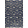 Axel Area Rug | 8 x 10 | Blue Ikat | Handwoven | Cotton & Jute
